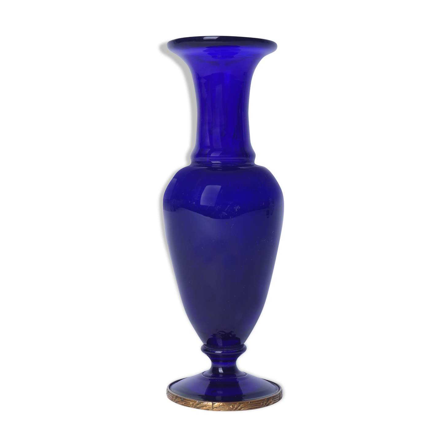 Blue glass vase