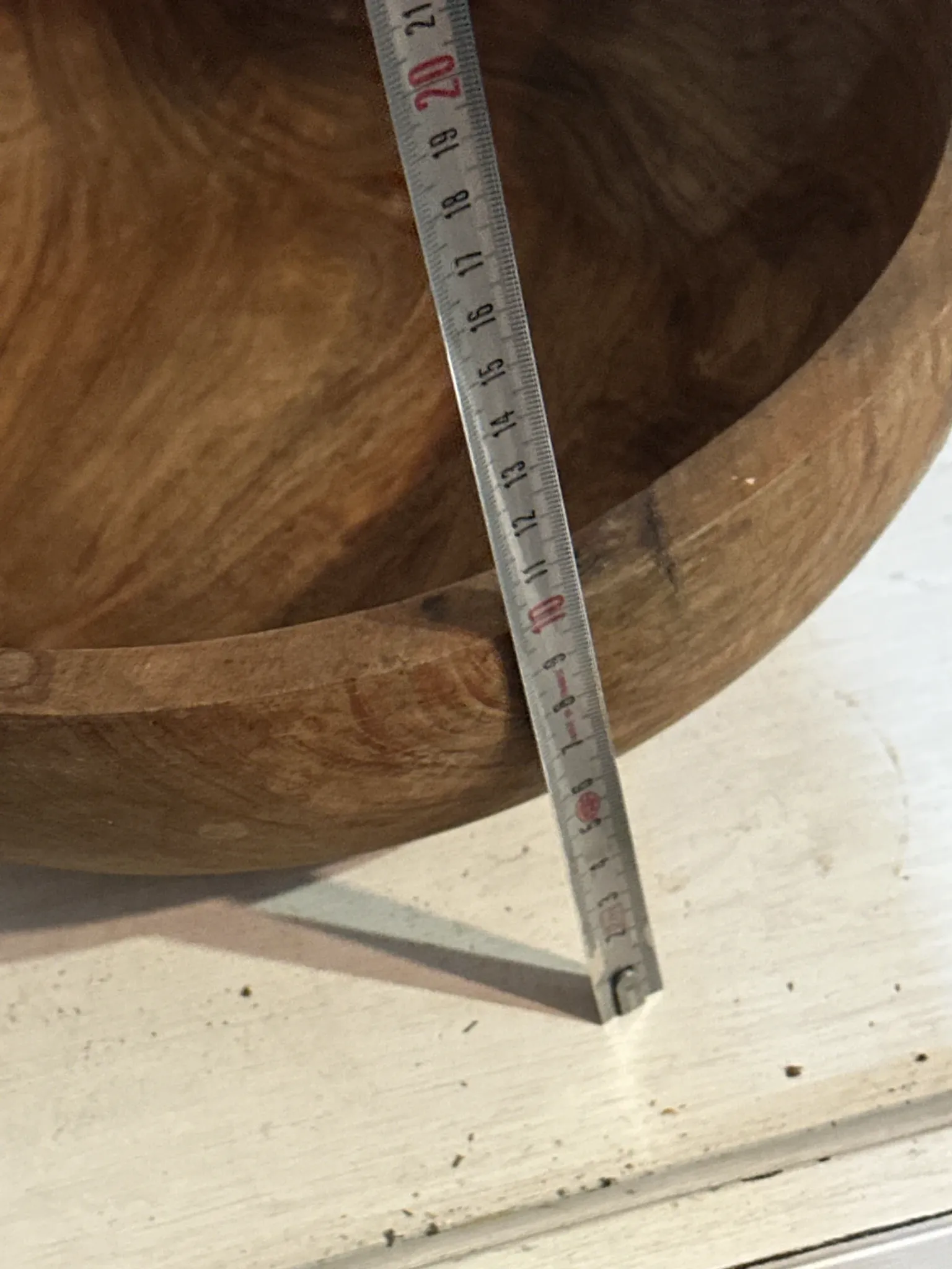 Large vintage solid wood bowl – Catch-all – Centrepiece – 3