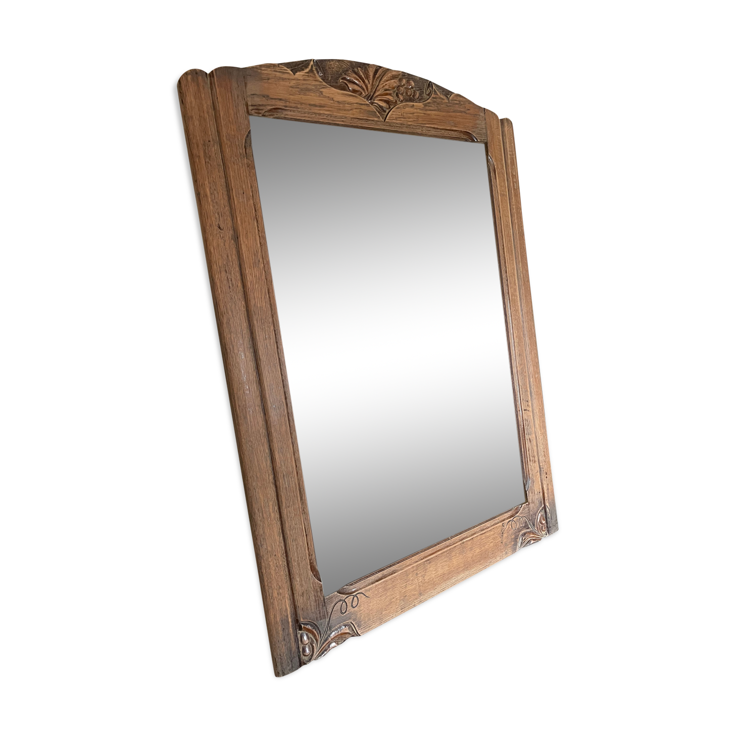 Miroir bois biseau