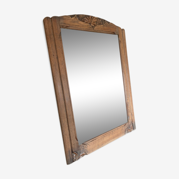 Bevel wood mirror