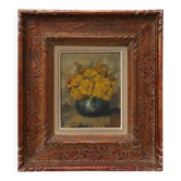 Nature morte avec des fleurs jaunes dans un vase, vers 1930-1950