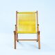 2 Yellow Spaghetti Armchairs in Beech, Garden Lounge Chairs, 1960s