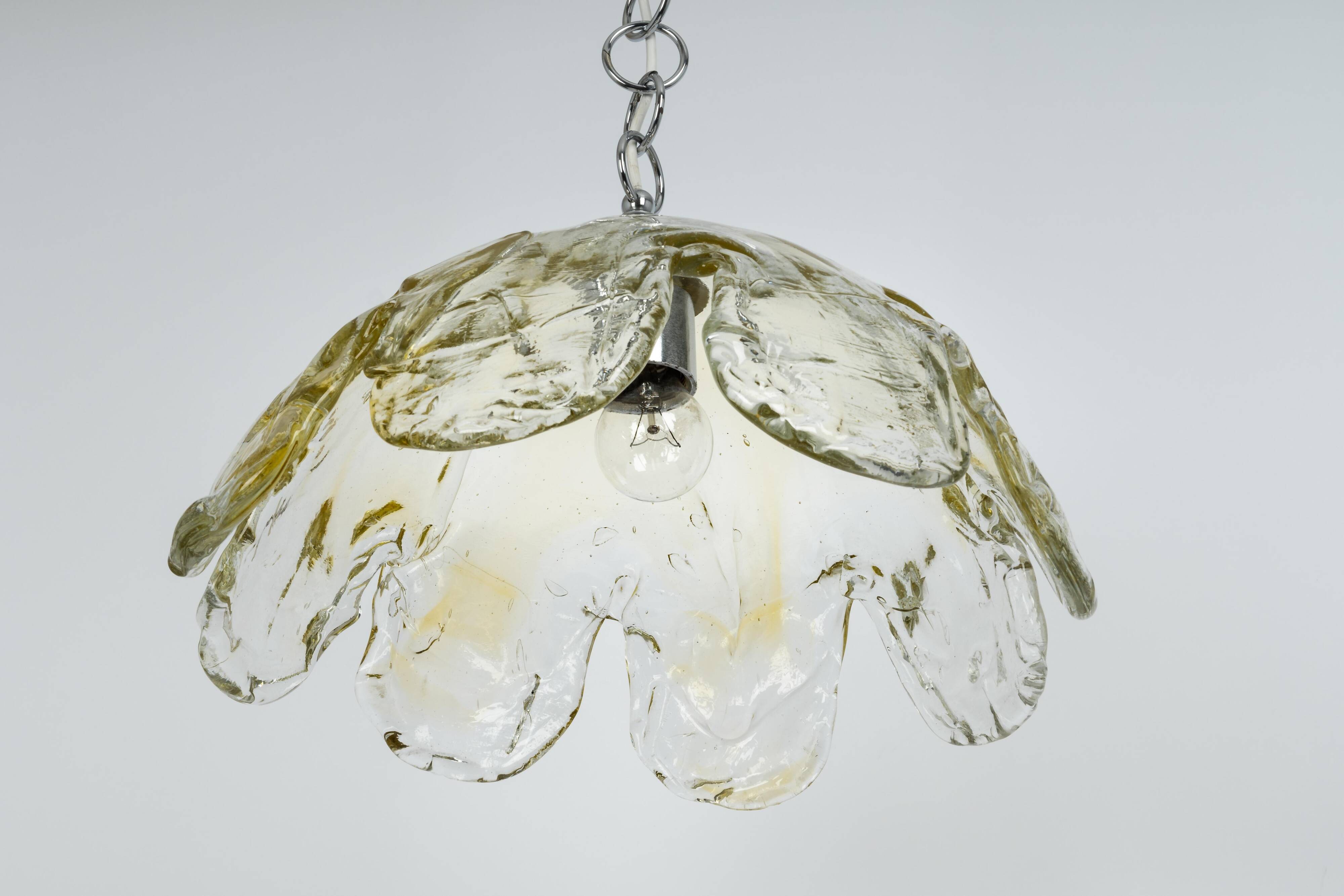 Murano glass pendant light designed by Kaiser, Germany, 1960s