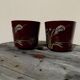 Pair of vintage Asian patterned flowerpots from the 1980s