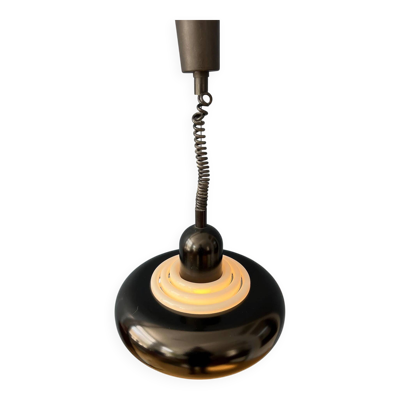 Suspension vintage noire UFO space age par Knud Christensen