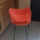 Red furry chair