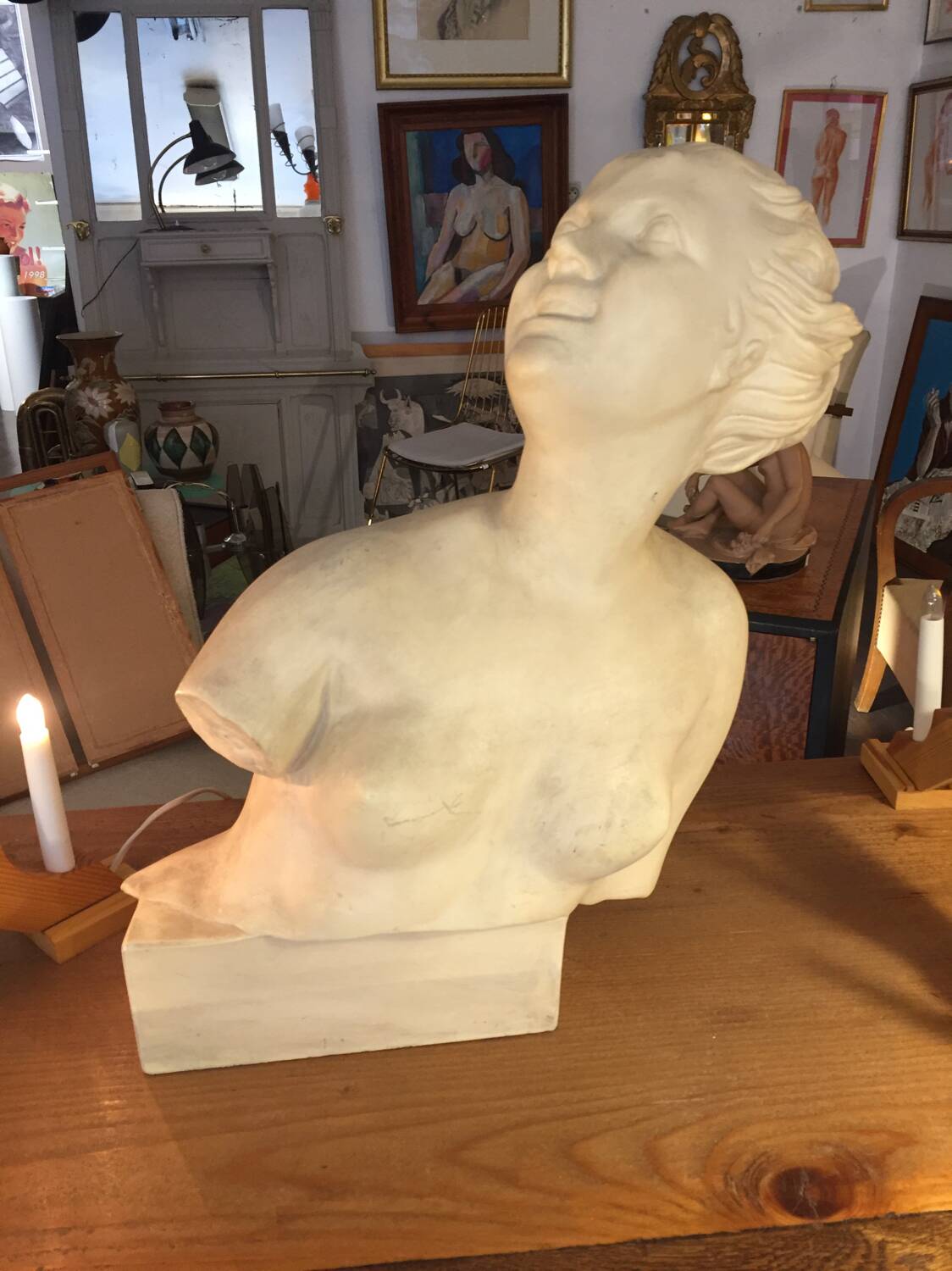 Plaster bust