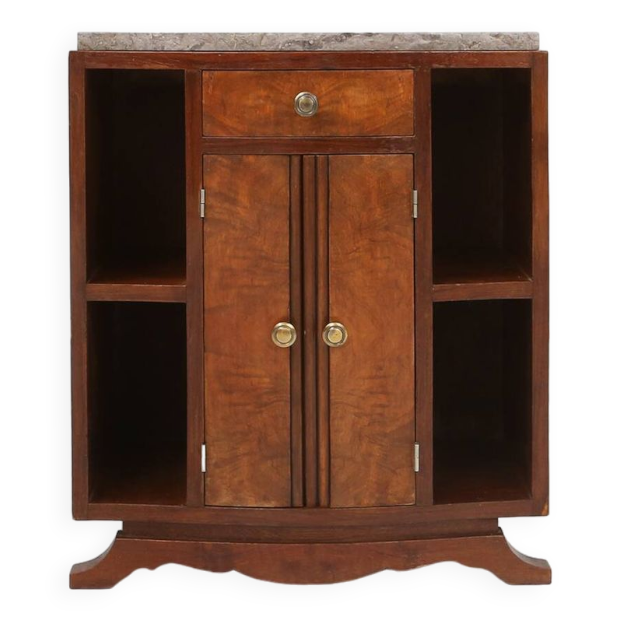Art Deco cabinet in wood with marble top, France ca. 1930