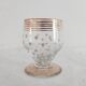 Ensemble de 5 petits verres pois en émail blanc