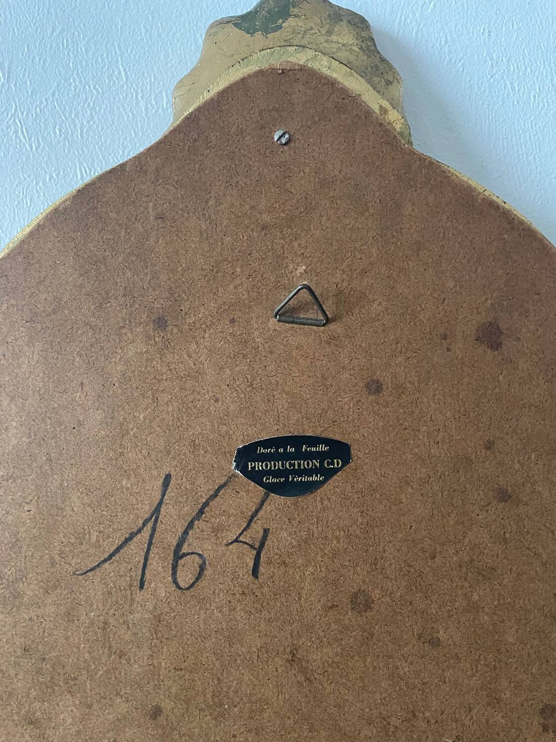 Golden baroque mirror