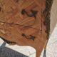Antique commode in marquetry in the Louis XV style with a marble top.