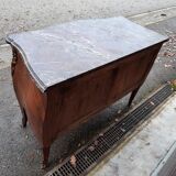 Louis XV style chest of drawers stamped "Gouffe"