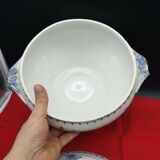 Soup pot in earthenware Sarreguemines model Flora