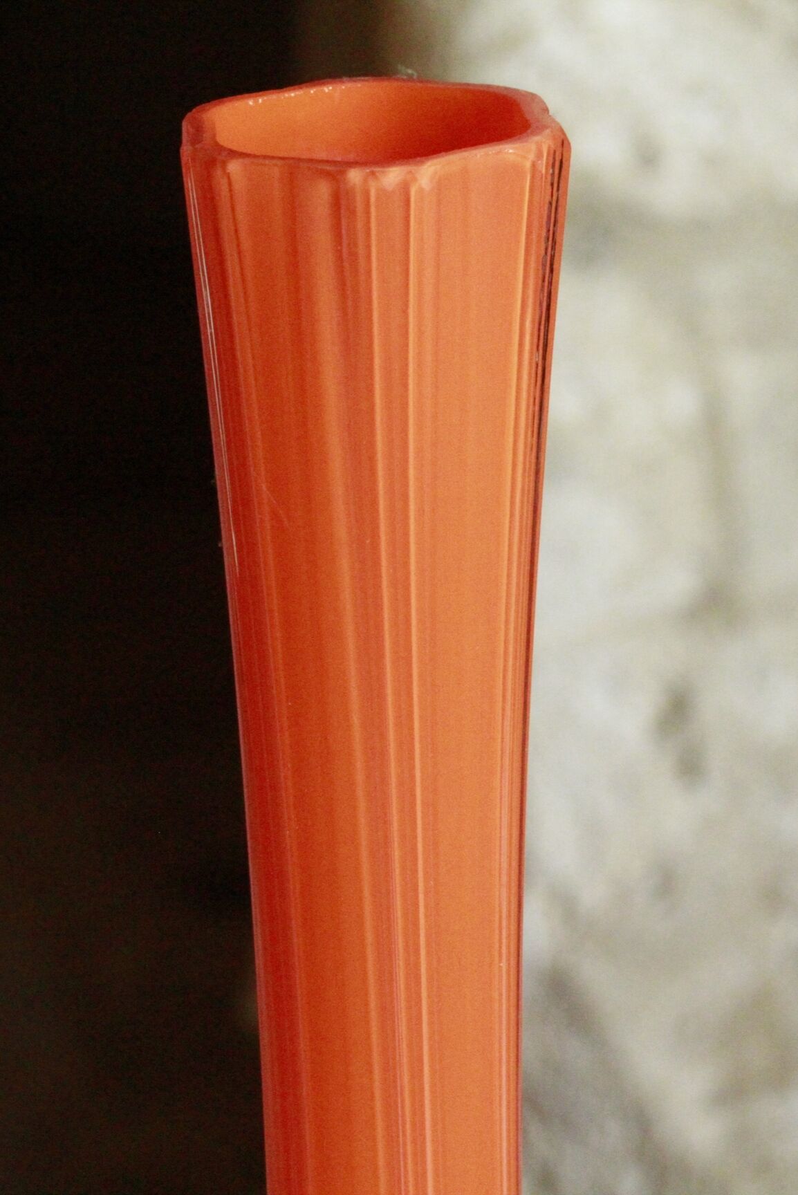 Orange glass vase