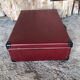 Old suitcase red cardboard bordeaux clasp metal vintage