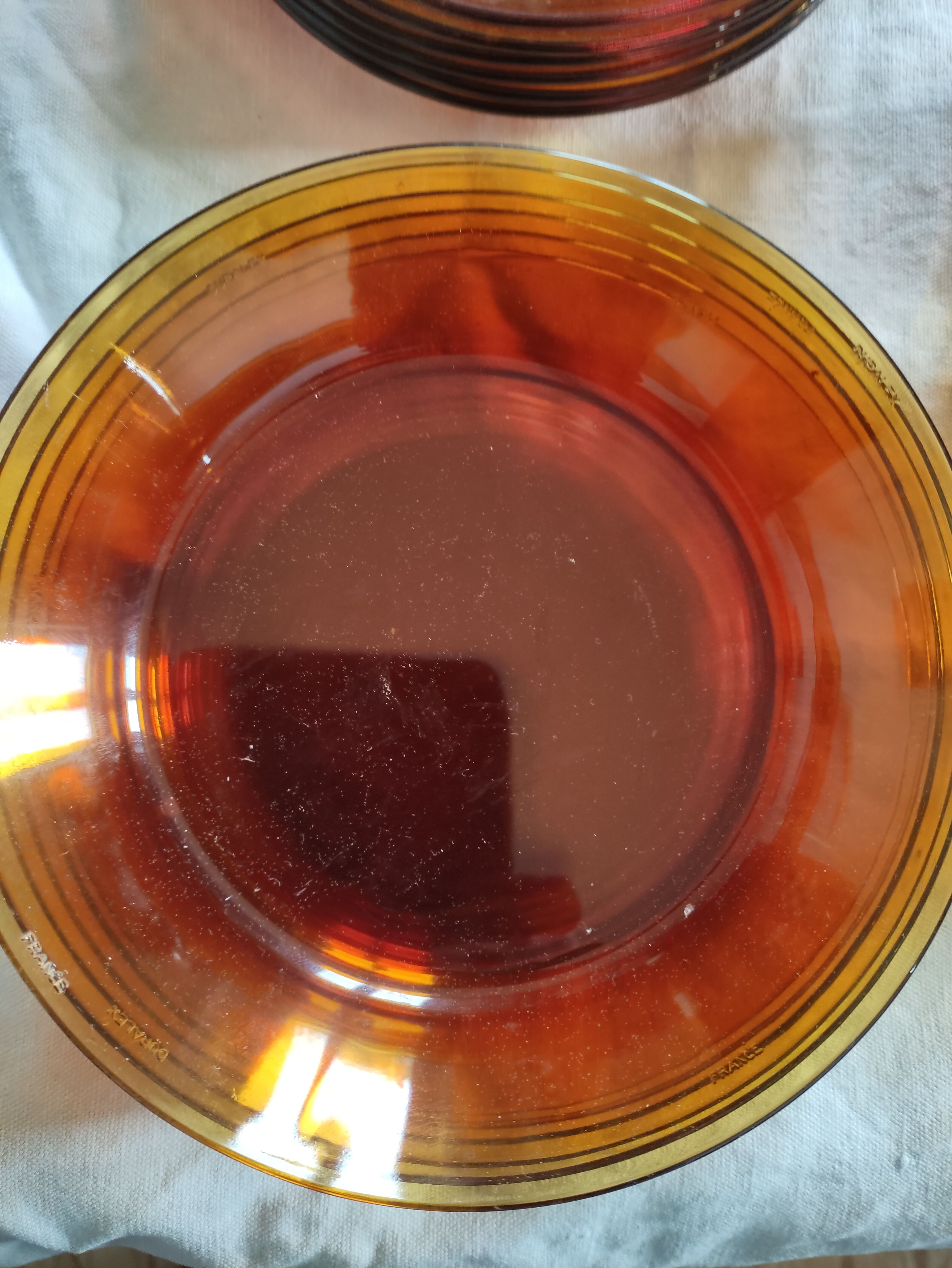 Service duralex france flat plates, hollow, glass