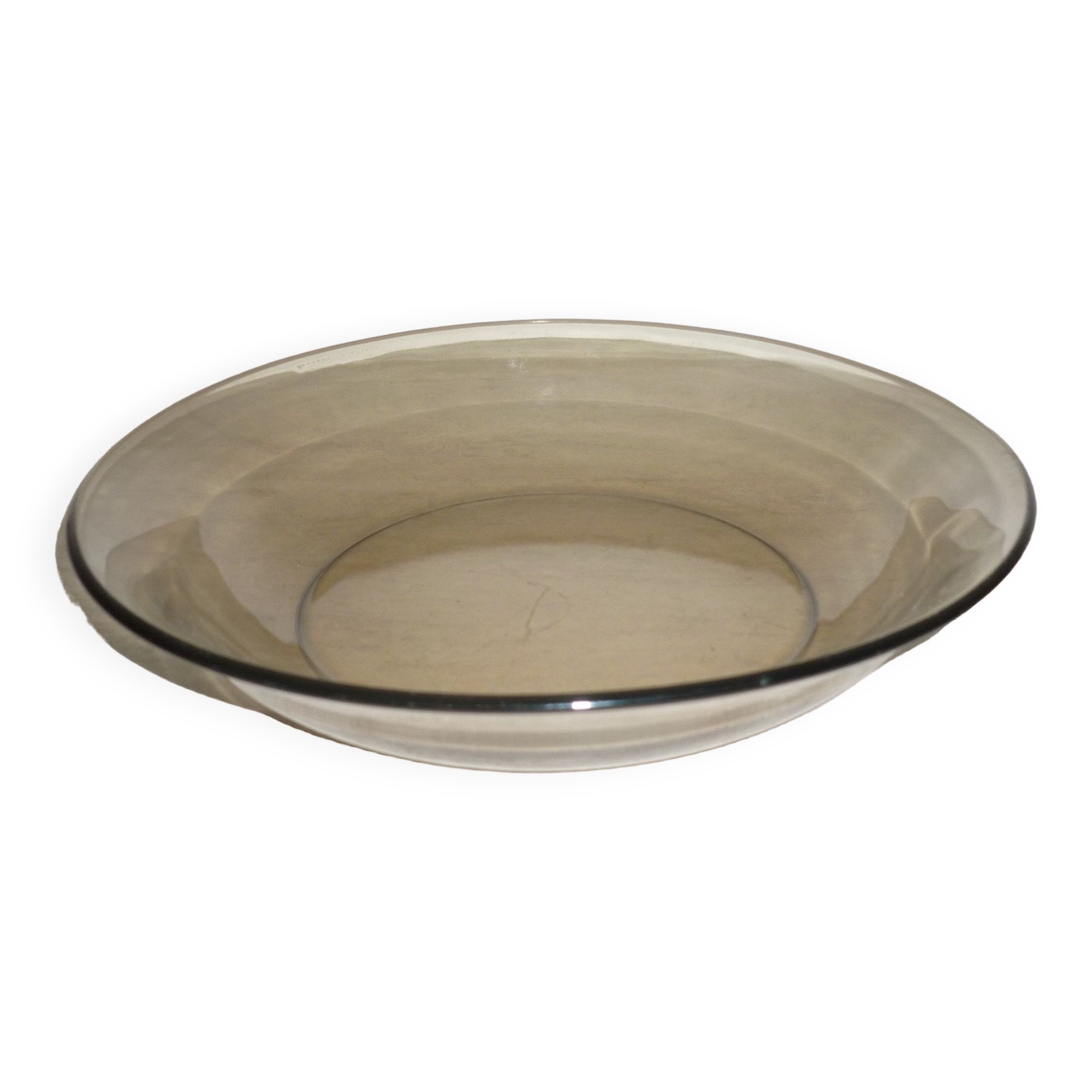 Large smoked glass dish 27.5 cm