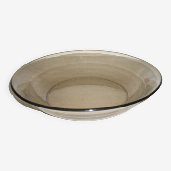 Large smoked glass dish 27.5 cm