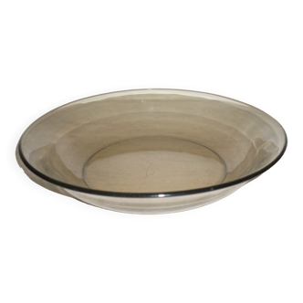 Grand plat en verre fumé 27,5 cm