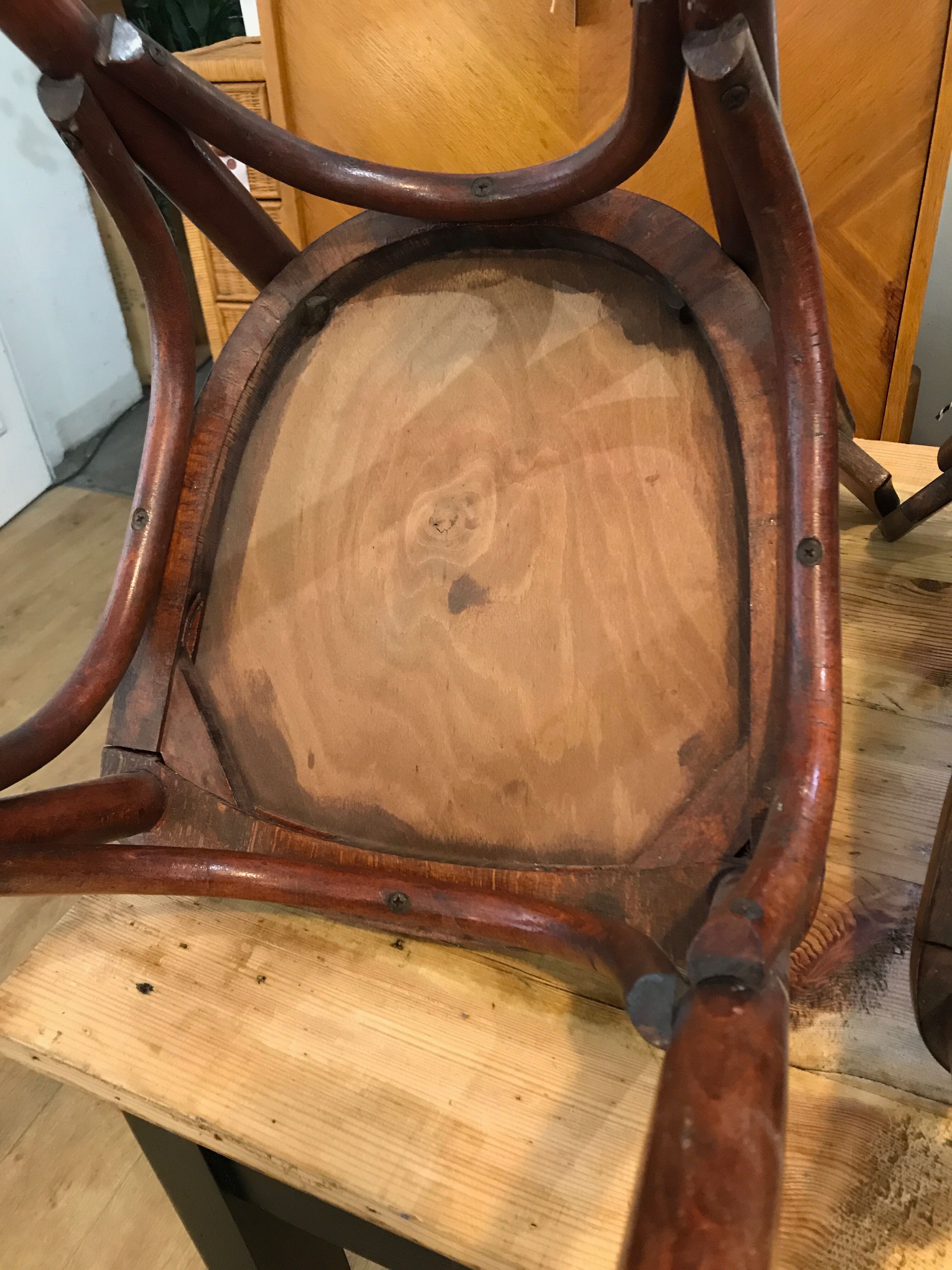 Series of 4 baumann bistro chairs