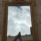 Old mirror in gilded wood and stucco 120 x 85 cm