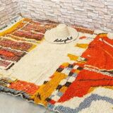 Tapis berbère marocain orange 222 x 152CM
