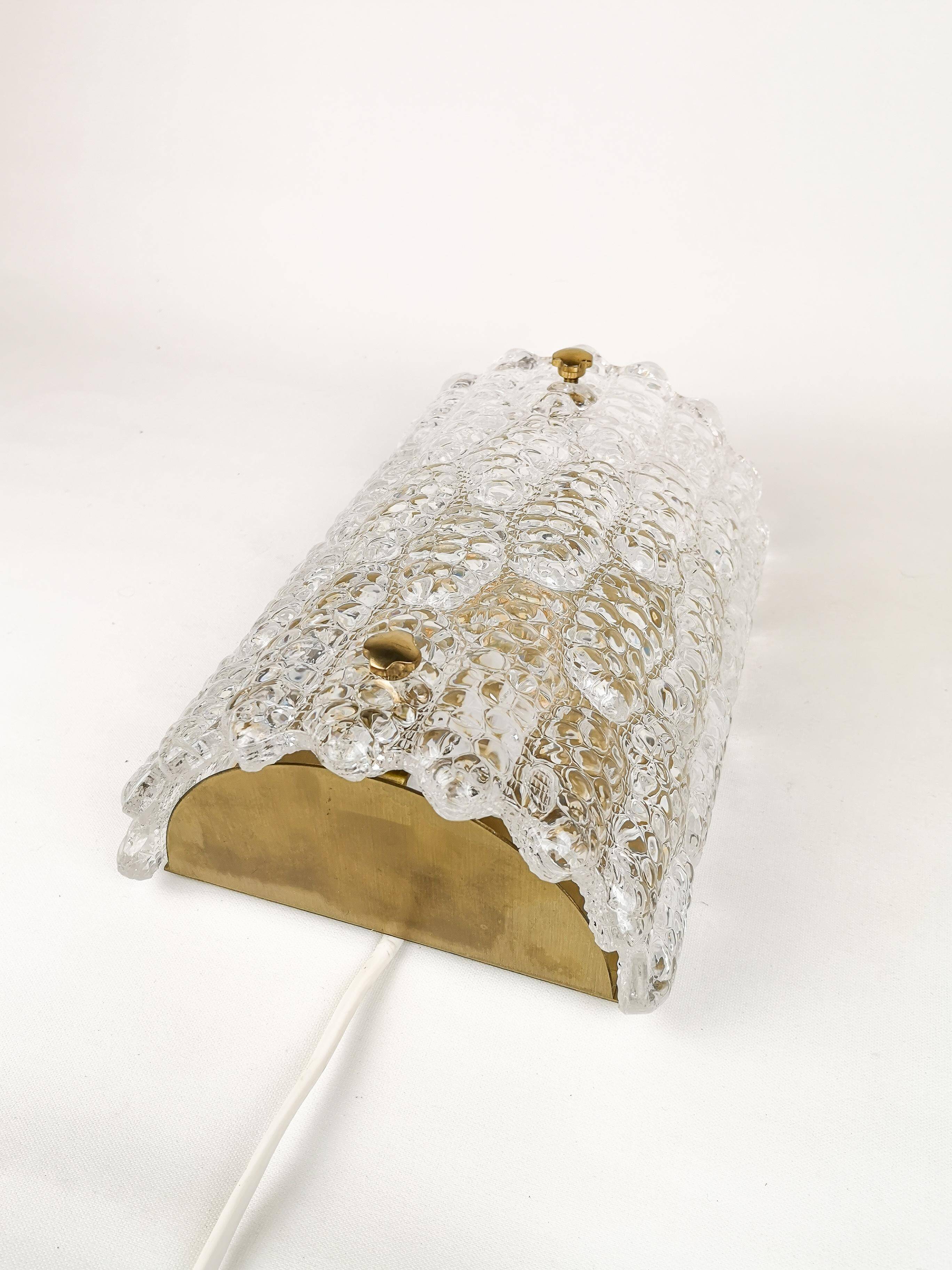 Large Modern Midcentury Wall Lamp Orrefors by Carl Fagerlund