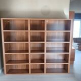 Large Gauthier library – warm wood – elegant lines – 21
