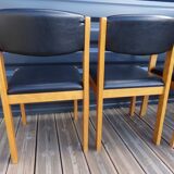 4 chairs baumann imitation black leather