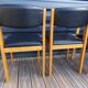 4 chaises baumann simili cuir noir