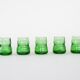 Set of green glasses, Italian design, 1970s, made in Italy