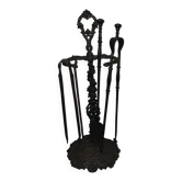 Antique cast iron fireplace set