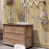 Old patinated wooden chest