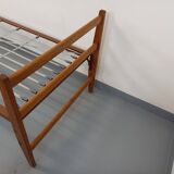 Pair of vintage stackable daybeds in oak wood and metal from the 60s