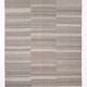 Striped Pattern Brown Vintage Kilim Rug, 225x309Cm