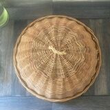 Vintage braided wicker fruit bell