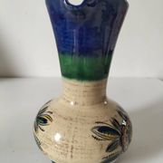 Earthenware pitcher with rustic floral decoration – 1950s-1970s
