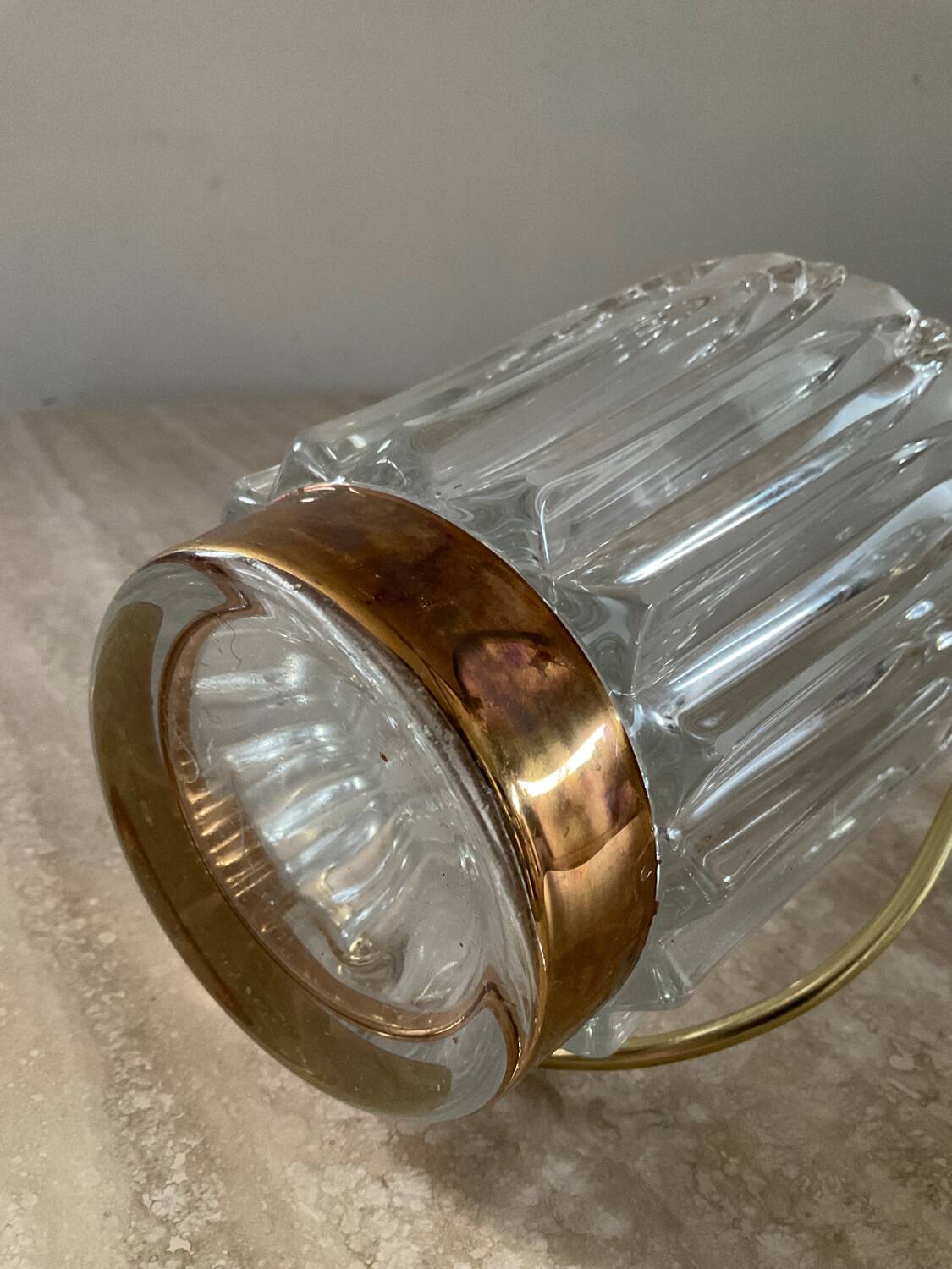 Vintage glass ice bucket