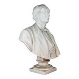 Buste masculin en marbre blanc statuaire, Carrare vers 1900