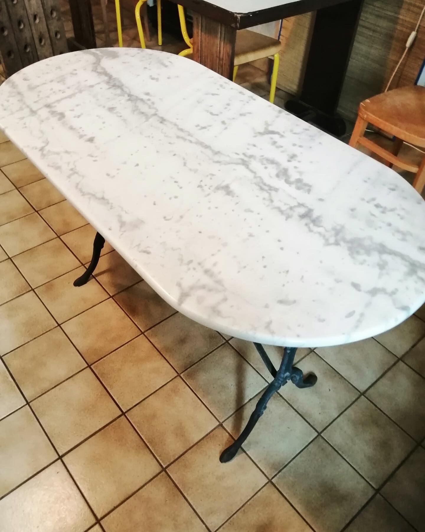 Marble bistro table