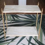 Marble and brass console/shelf