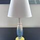 Yellow and blue ceramic lamp