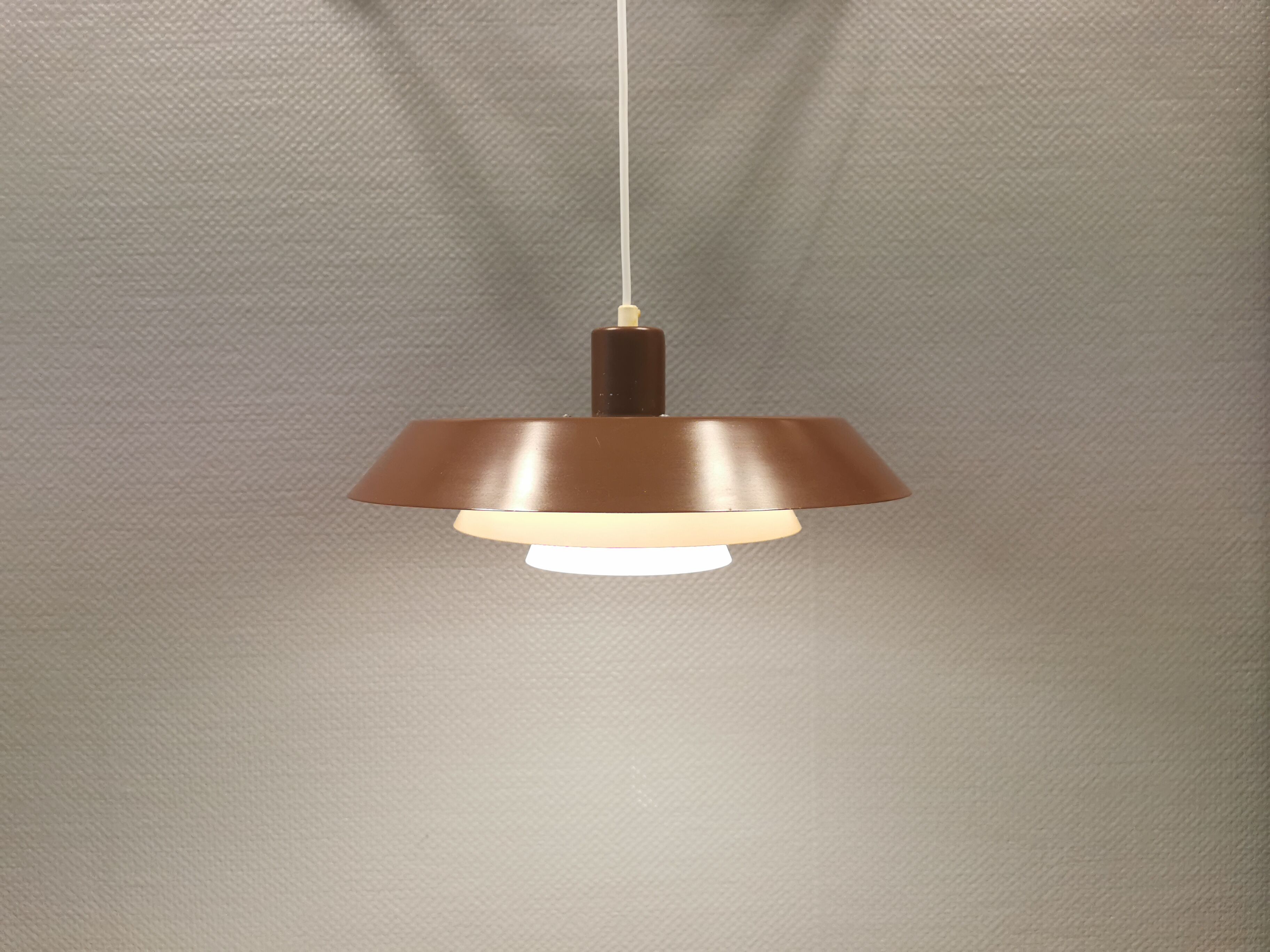Hanging lamp, designed by Bent Karlby for Danish LYFA in 1968, model Troika.