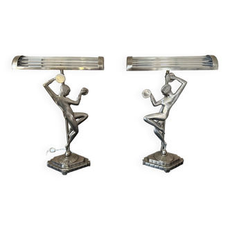 Pair of Art Deco lamps