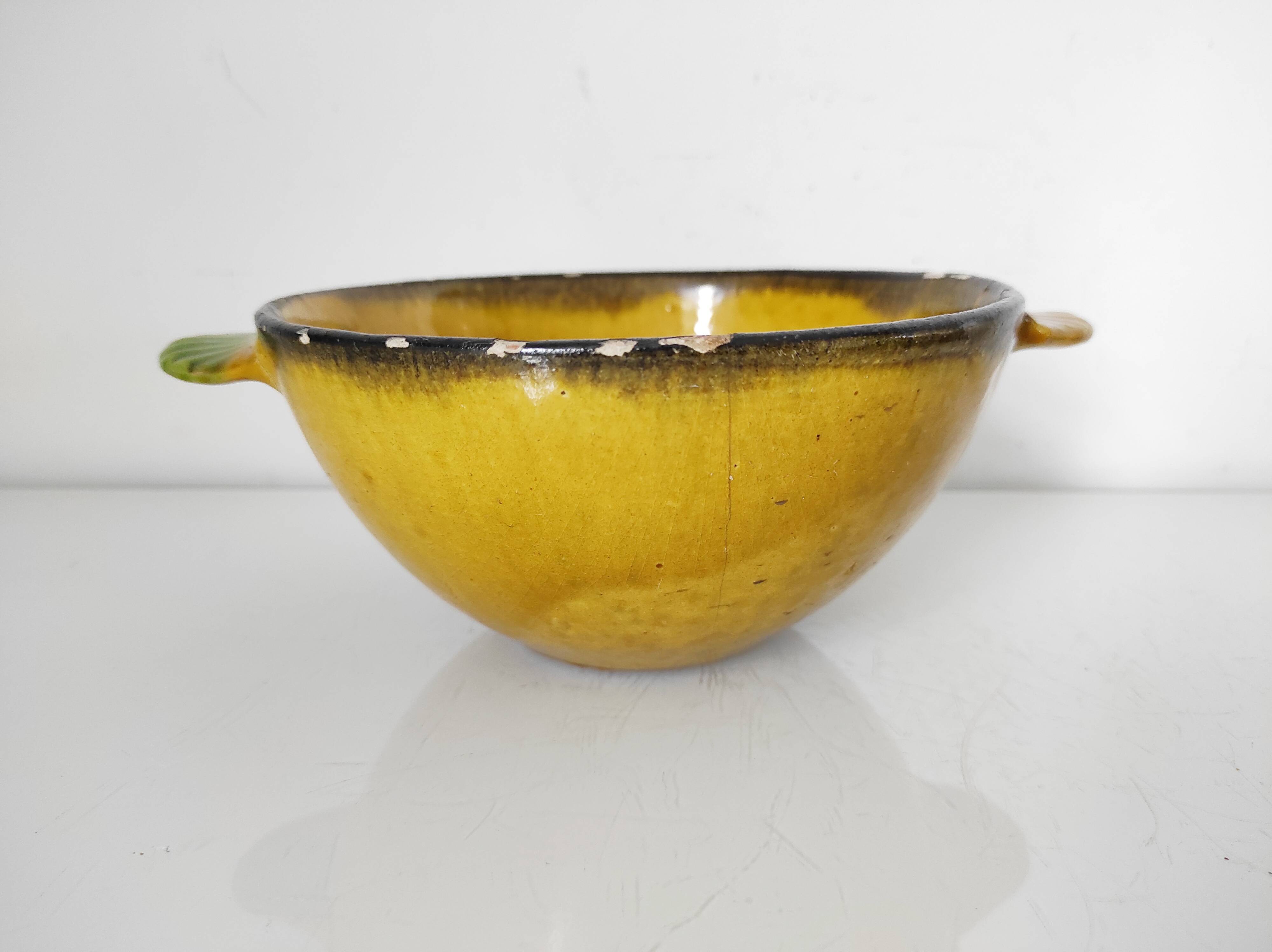 Bol en céramique jaune Biot