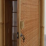 Armoire en bambou et rotin du milieu du siècle, Italie vers 1960