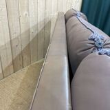 3-seater leather sofa made in the 70s