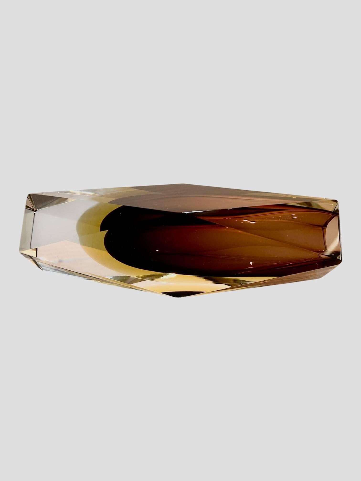 Facet-cut Murano vase attributed to Mandruzzato, Italy, 1960s.