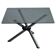 Vintage foldable coffee table, chromed tubular metal and smoked glass