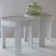 Pair of tables design Holland in white plastic